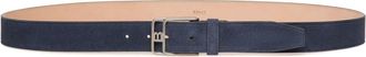 Bally Brett suede logo-buckle belt - men - Calf Suede/Calf Leather - 100 - Blue