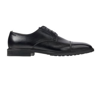 HUGO BOSS Heren Leren Derby Schoenen (Zwart)