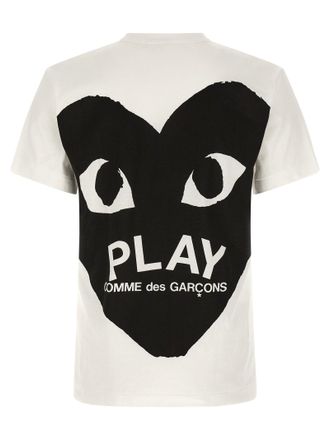 Comme Des Gar&ccedil;ons Heart Embroidery T-shirt - White