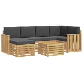 vidaXL Conjunto De Sof&aacute;s De Exterior 7 Pcs Blanco Y Antracita Vidaxl
