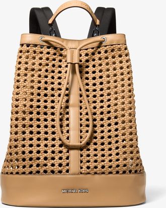 Michael Kors Whitley Medium Hand-Woven Backpack