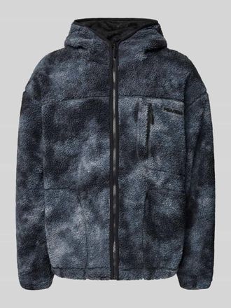 Review Teddyfell Jacke mit Rei&szlig;verschlusstasche und Label-Detail in Black, Gr&ouml;&szlig;e XL