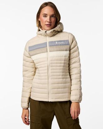 Cotopaxi Fuego Down Hooded Jacket - Womens in Cream Stripes at Nordstrom, Size X-Large