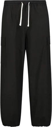 Joshua Sanders Zwarte elastische taille broek - Dames - Straight fit broeken - Zwart - S - Katoen - Broeken