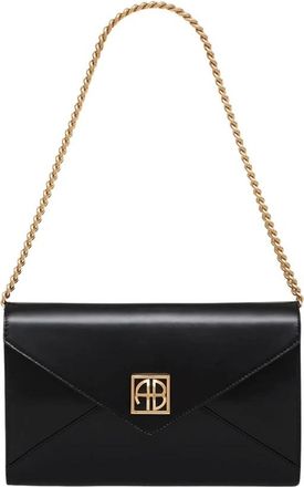 Anine Bing Elly Clutch Tas - Dames - Schoudertassen - Zwart - ONE Size - Leer - Tassen