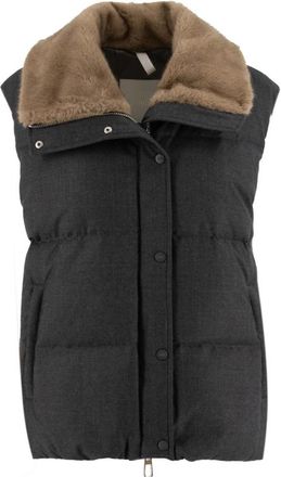 Duno Elegante Wollen Vest - Dames - Bodywarmers - Grijs - L - Wol - Jassen