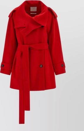 Sportmax virgin wool short double-breasted trench coat