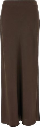 Brunello Cucinelli Brown Slit Skirt
