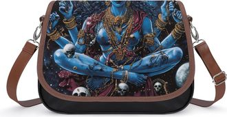 Generic Goddess Kali Small Womens Crossbody Bags Shoulder Handbag with Adjustable Strap for Travel