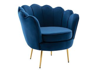Vente-Unique Sill&oacute;n de terciopelo DANDELION - Azul oscuro de Pascal Morabito