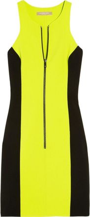 Michael Kors Collection Black & Neon Zip Front Dress Size XS