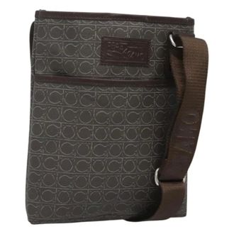 Ferragamo Tweedehands leren schoudertassen - Dames - Pre-owned - Bruin - Maat: ONE Size Leer