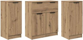 vidaXL Sideboard with Drawer 3 pcs Artisan Oak Engineered Wood vidaXL