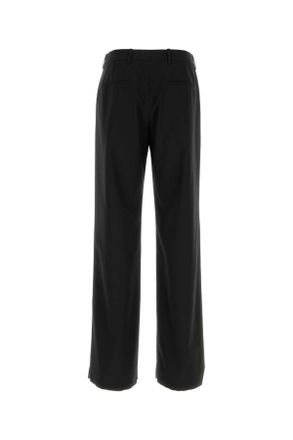 Gucci Mens Black Twill Pant Wool Mix Pantaloni