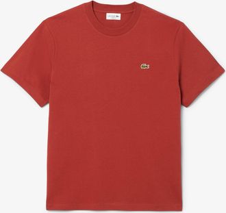 Lacoste Heren Lacoste Katoenen-T-shirt in Rood