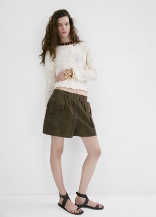 Mango Cardigan maglia dettagli traforati grezzo - Donna - 1XL - MANGO