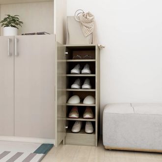 vidaXL Mueble Zapatero De Aglomerado Roble Sonoma 32x35x92 Cm Vidaxl