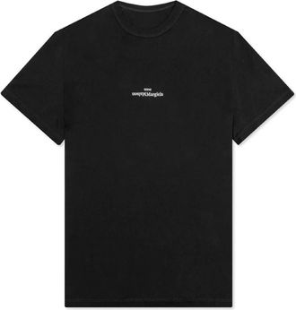 Maison Margiela Zwarte Katoenen T-Shirt - Heren - T-shirts - Zwart - L - Katoen - Tops