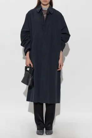 Maison Margiela Single-vent Coat, Womens, Navy Blue