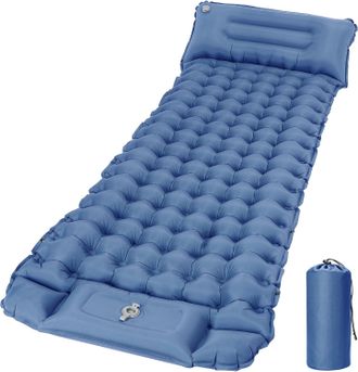 OEM Colch&oacute;n Hinchable Aislante Para Camping, Ideal Para La Playa Y Senderismo. Bomba De Pie Integrada. C&oacute;modo Y F&aacute;cil De Transportar. Color: Azul Marino