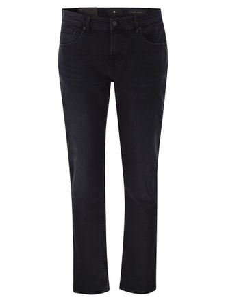 7 For All Mankind slanke, taps toelopende lage jeans van denim