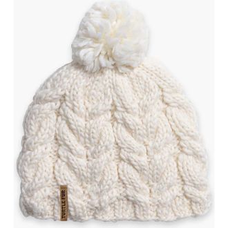 Turtle Fur Millie Wool Pom Beanie in Ivory at Nordstrom