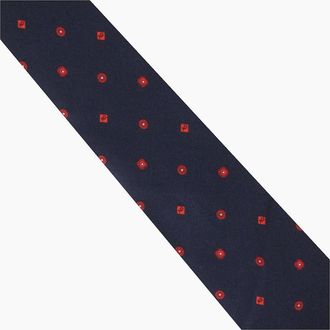 Dunhill Mens Dunhill Tie - Navy - Size: ONE size
