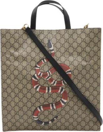 Gucci Pre-owned Tote Bags, female, Beige, Size: ONE SIZE Pre-owned Vintage Tote Bag
