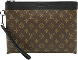 Louis Vuitton Pre-owned Pochette To Go Monogram Eclipse Clutch - Dames - Vintage Clutch - Bruin - ONE Size - Vintage