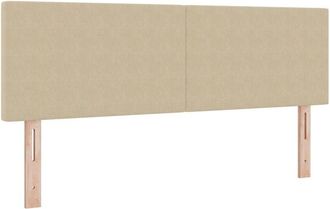 vidaXL Headboard Height Adjustable Light green grey 160 cm Rib fabric Vidaxl