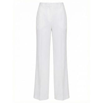 PESERICO Peserico, Wide Trousers, female, White, Size: XS Straight Wide Leg Trousers