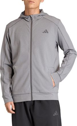 adidas Puremotion Zip-Up Hooded Jacket in Grey Five Melange at Nordstrom Rack, Size Xx-Large