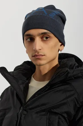 Emporio Armani Logo Beanie, Unisex, Grey