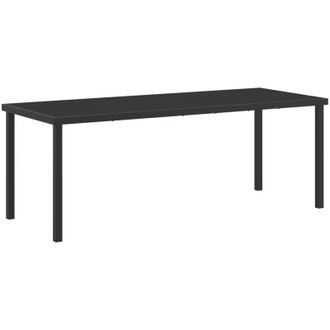 vidaXL Mesa De Jard&iacute;n Negro 200 X 80 X 73 Cm Madera Maciza De Teca Vidaxl