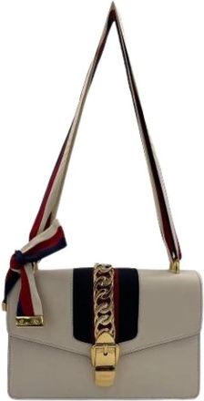 Gucci Pre-owned Shoulder Bags, female, White, Size: ONE SIZE Pre-owned Vintage Shoulder Bag
