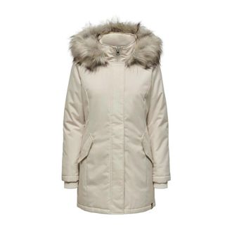 Only Parkas, female, Beige, S, Polyester Parka Jacket & Coat