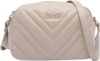 Liu Jo quilted logo-plaque shoulder bag - women - Polyester - One Size - Neutrals