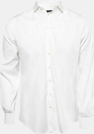 Dsquared2 White Cotton Button Front Full Sleeve Shirt