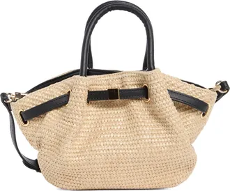 Urban Expression Straw Crossbody Bag in Natural Black at Nordstrom Rack