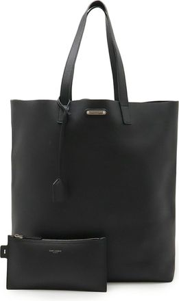 Saint Laurent Black Leather Tote Bag (Pre-Owned)