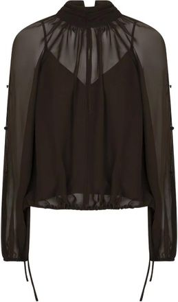 Dante6 Sonia Bohemian Chiffon Blouse - Dames - Blouses & Shirts - Bruin - Maat: XL Chiffon