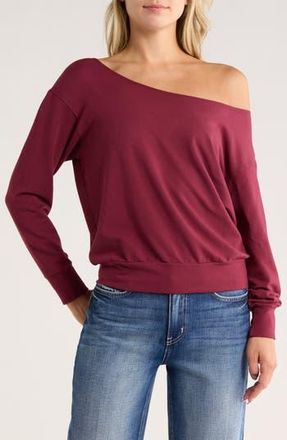 L'agence Kimora Off the Shoulder Top in Dark Wine at Nordstrom Rack, Size X-Small