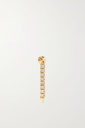 Maria Tash Orecchino Singolo 11 Mm In Oro 18 Carati Con Diamanti Eternity Bar