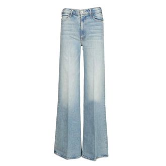 Mother Hustler Roller Sneak Jeans - female - Mother - Wide Jeans - Blue - W29 - Jeans