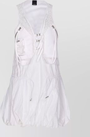 Pinko waist drawstring lace mini dress