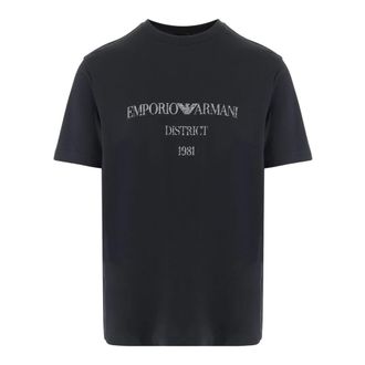 Emporio Armani Katoenen T-shirt - Heren - T-shirts - Blauw - XL - Katoen - Tops
