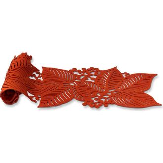 Tag Leaf Berry Table Runner Terracotta Orange for Fall Decor at Nordstrom