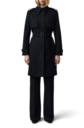 Mackage Winn 2-in-1 Insulated Trench Coat in Black at Nordstrom, Size X-Large