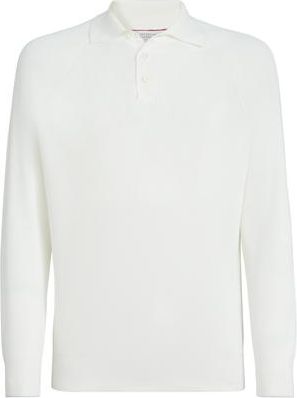 Brunello Cucinelli Rib knit polo in Panama at Nordstrom, Size 62 It