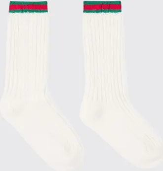 Gucci Calze Web in maglia di cotone a coste